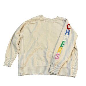 Aerie Cheers Down to Earth Crewneck Sweatshirt Oversized Size Small Spellout
